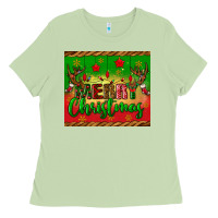 Matcha merry christmas tumbler Ladies Tee - BundleAndBundleShop