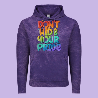Dont Hide Your Pride Vintage Hoodie Designed By Maliassmallbusiness