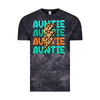 Cloud Black auntıe with lightning bolt Vintage Tee - MaliasSmallBusiness