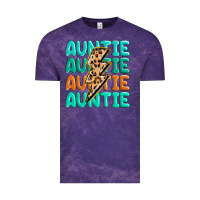 Cloud Purple auntıe with lightning bolt Vintage Tee - MaliasSmallBusiness