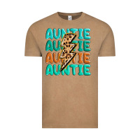 Vintage Coffee auntıe with lightning bolt Vintage Tee - MaliasSmallBusiness