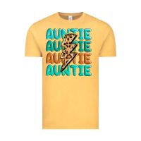 Vintage Mustard auntıe with lightning bolt Vintage Tee - MaliasSmallBusiness