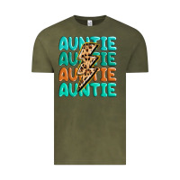 Vintage Olive auntıe with lightning bolt Vintage Tee - MaliasSmallBusiness