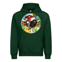 Forest Green Baby pig Urban Hoodie - FaDigitalArtStudio