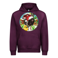 Mauve Wine Baby pig Urban Hoodie - FaDigitalArtStudio