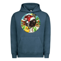 Pigment Midnight Navy Baby pig Urban Hoodie - FaDigitalArtStudio
