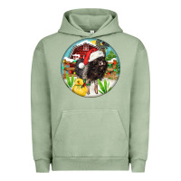 Pigment Oil Green Baby pig Urban Hoodie - FaDigitalArtStudio