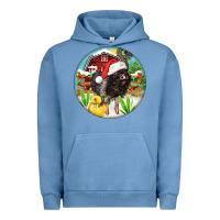 Pigment Pebble Blue Baby pig Urban Hoodie - FaDigitalArtStudio