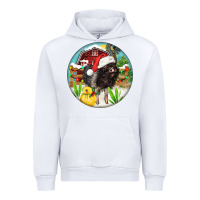 White Baby pig Urban Hoodie - FaDigitalArtStudio