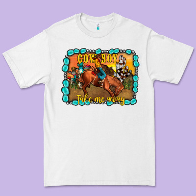 Cowboy Take Me Away Premium Tee Designed By Jahusdesignshop
