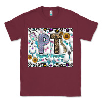 Burgundy pt physical therapist Classic Tee - CowhideDigitalArt