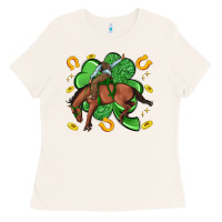 Bone cowboy with shamrock Ladies Tee - Artiststas