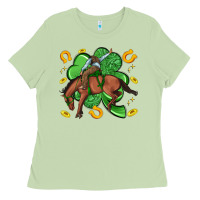Matcha cowboy with shamrock Ladies Tee - Artiststas