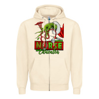 Sandshell grinch hand nurse educator Zipper Hoodie - NancyCooperArtShop