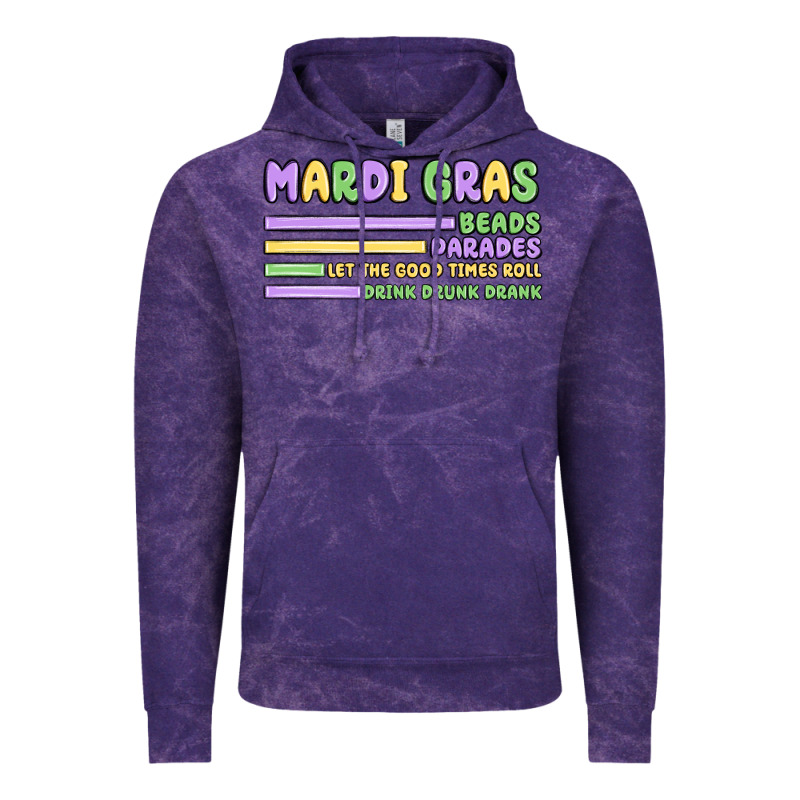 Mardi Gras Beads Vintage Hoodie by MaliasSmallBusiness | Teevron