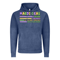 Vintage Denim mardi gras beads Vintage Hoodie - MaliasSmallBusiness