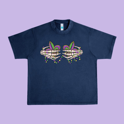 Skeleton Hands Mardi Gras Urban Heavy Tee Designed By Maliassmallbusiness