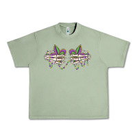 Oil Green skeleton hands mardi gras Urban Heavy Tee - MaliasSmallBusiness