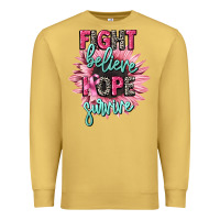 Antique Gold fight believe hope survive cancer awareness Premium Sweatshirt - CowGirlArtShop