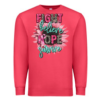 Cardinal fight believe hope survive cancer awareness Premium Sweatshirt - CowGirlArtShop