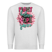 Oatmeal Heather fight believe hope survive cancer awareness Premium Sweatshirt - CowGirlArtShop