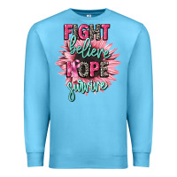 Ocean Blue fight believe hope survive cancer awareness Premium Sweatshirt - CowGirlArtShop