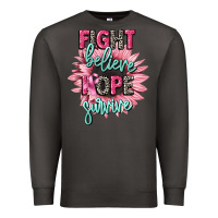 Smoke fight believe hope survive cancer awareness Premium Sweatshirt - CowGirlArtShop