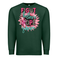 Sports Green fight believe hope survive cancer awareness Premium Sweatshirt - CowGirlArtShop