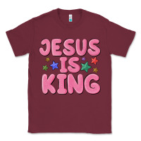 Burgundy jesus is king Classic Tee - MaliasSmallBusiness
