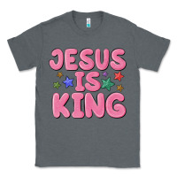 Charcoal Heather jesus is king Classic Tee - MaliasSmallBusiness