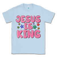 Dusty Blue jesus is king Classic Tee - MaliasSmallBusiness