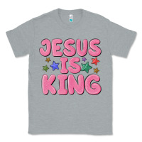 Heather Grey jesus is king Classic Tee - MaliasSmallBusiness