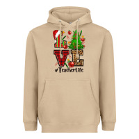 Mushroom love teacher life christmas Heavyweight Hoodie - CowGirlArtShop