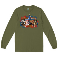 Army Green Patriotic Mama Long Sleeve Tee - BundleAndBundleShop