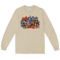 Mushroom Patriotic Mama Long Sleeve Tee - BundleAndBundleShop