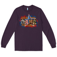Plum Patriotic Mama Long Sleeve Tee - BundleAndBundleShop