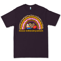 Plum back to school rainbow hello kindergarten Premium Tee - AdoDesignShop