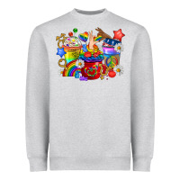 Heather Grey LGBTQ+ Pride Coffee Cups Heavyweight Sweatshirt - BundleAndBundleShop