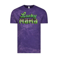 Cloud Purple lucky mama Vintage Tee - MaliasSmallBusiness