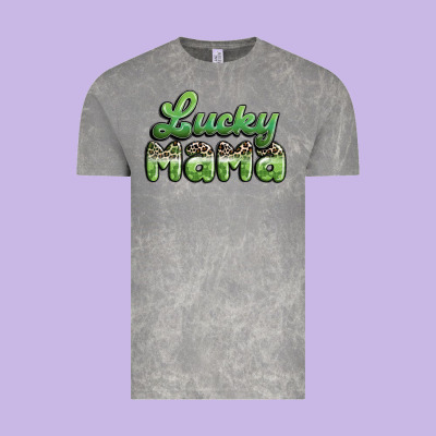 Lucky Mama Vintage Tee Designed By Maliassmallbusiness