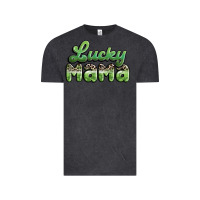 Vintage Black lucky mama Vintage Tee - MaliasSmallBusiness