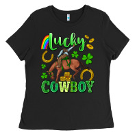 Black lucky cowboy Ladies Tee - Artiststas