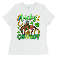 White lucky cowboy Ladies Tee - Artiststas