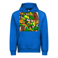 Cobalt St. Patrick's Day Horse With Balloons Urban Hoodie - FaDigitalArtStudio