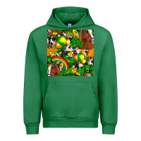Emerald St. Patrick's Day Horse With Balloons Urban Hoodie - FaDigitalArtStudio