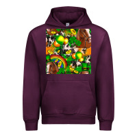 Mauve Wine St. Patrick's Day Horse With Balloons Urban Hoodie - FaDigitalArtStudio
