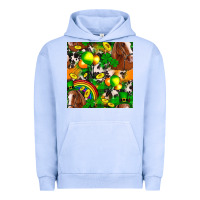 Pigment Grape Ice St. Patrick's Day Horse With Balloons Urban Hoodie - FaDigitalArtStudio