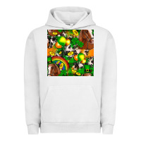 Pigment Lunar Rock St. Patrick's Day Horse With Balloons Urban Hoodie - FaDigitalArtStudio