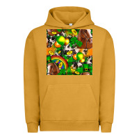 Pigment Peanut Butter St. Patrick's Day Horse With Balloons Urban Hoodie - FaDigitalArtStudio