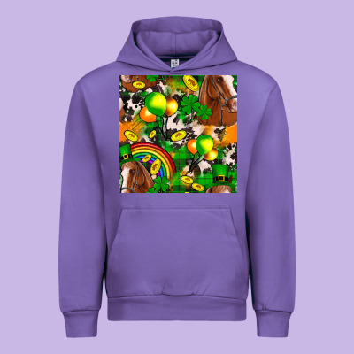 St. Patrick's Day Horse With Balloons Urban Hoodie Designed By Fadigitalartstudio